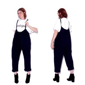 Black Linen Overalls - One Size Fits Most